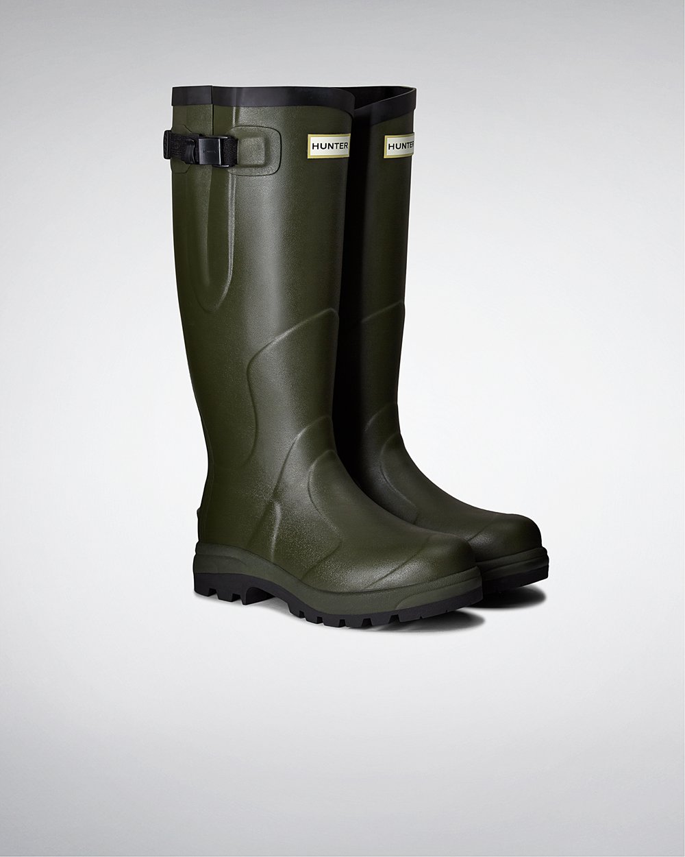 Women Hunter Balmoral Classic | Tall Rain Boots Dark Olive | NZ-69517-EBRM